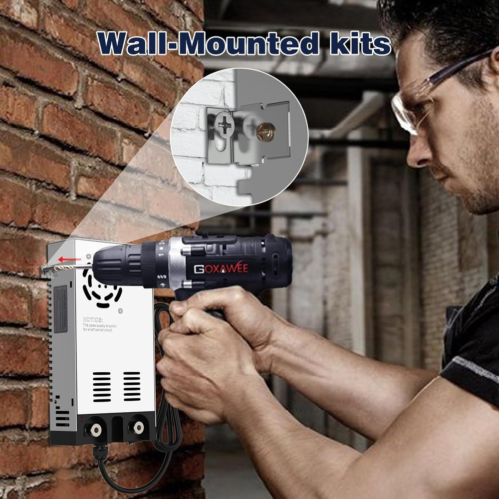 Versatile 600W AC to DC Converter, 110V/220V Input, 12V Adjustable Output