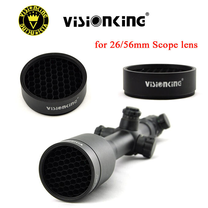 26/56mm Rifle Scope Killflash Sunshade Protective Caps Mesh Honeycomb Cover