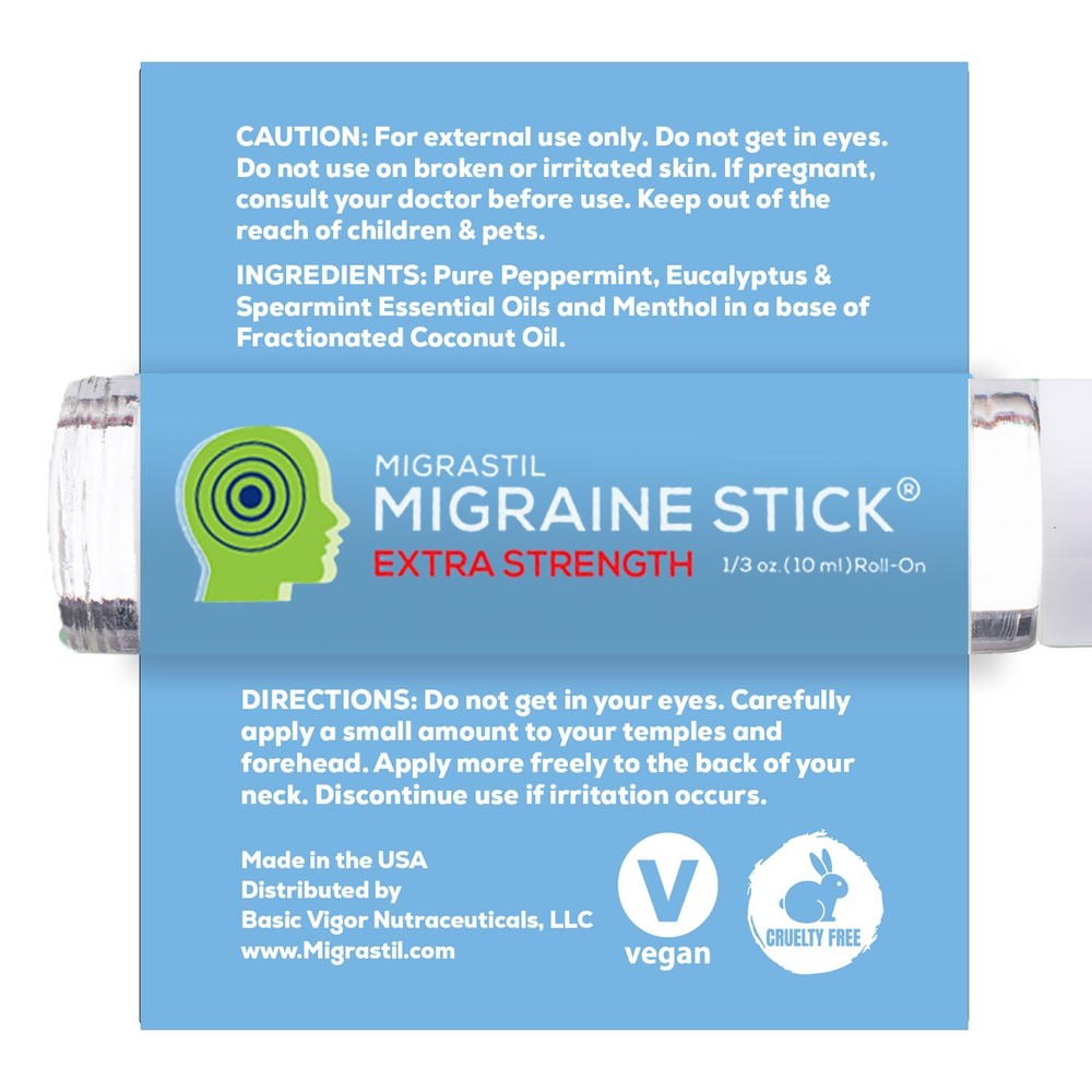 Migrastil Extra Strength Migraine Stick ® Roll-on Relief, Aromatherapy
