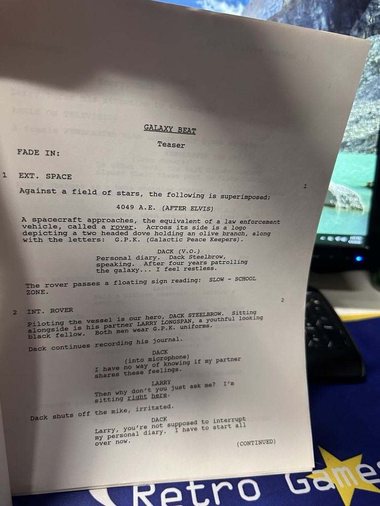Galaxy Beat ORIGINAL SCRIPT Shooting Draft (Alan Spencer, March 15 1994) Sci Fi