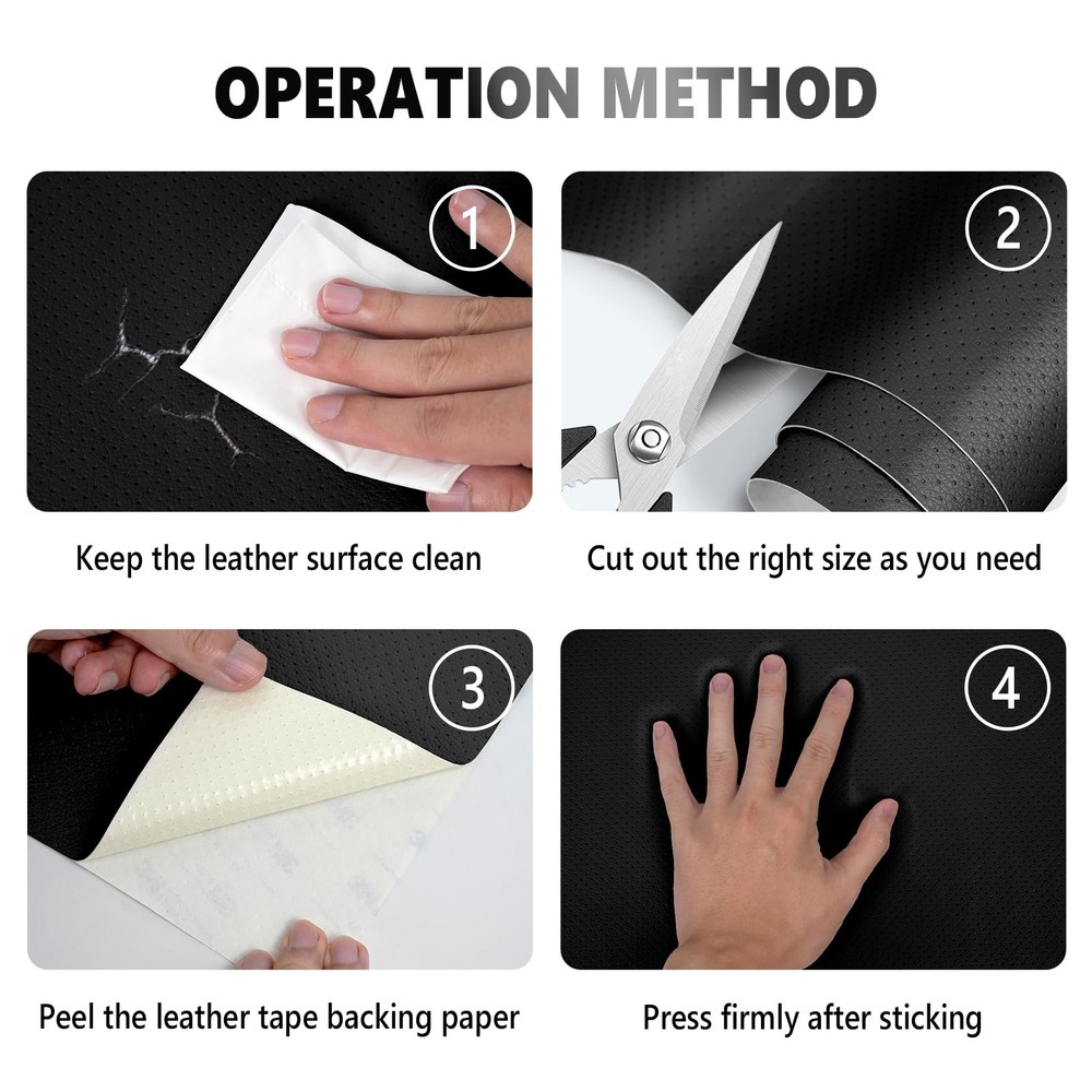 Leather Repair Patch, Breathable Perforated Self Adhesive Repair Patch,