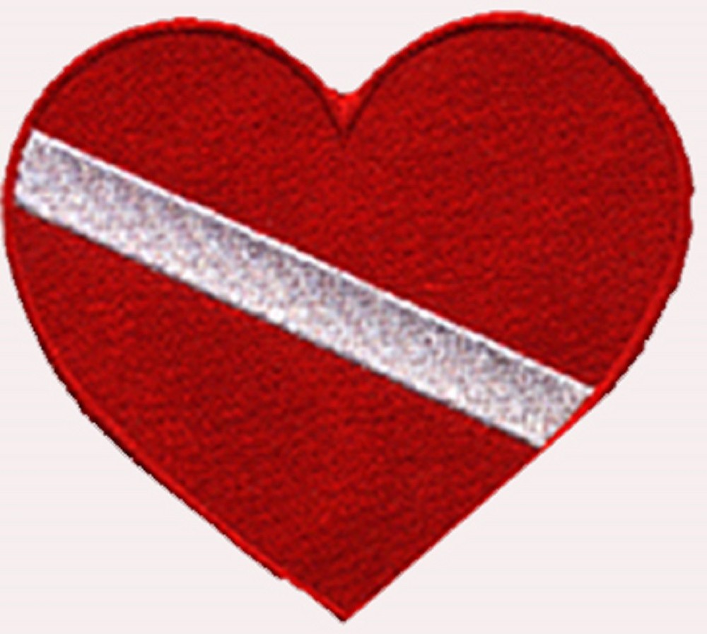 SCUBA DIVING - Dive Heart Patch SC335