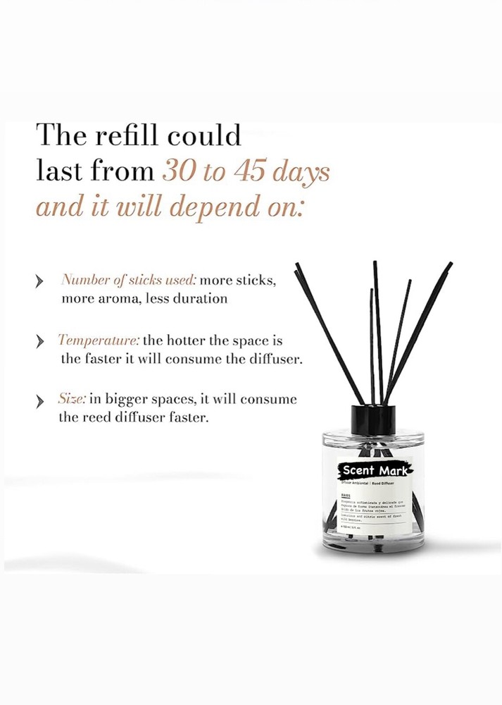 50ml Home | Office Luxury Long Lasting Modern Perfume Reed Diffuser Aromatherapy
