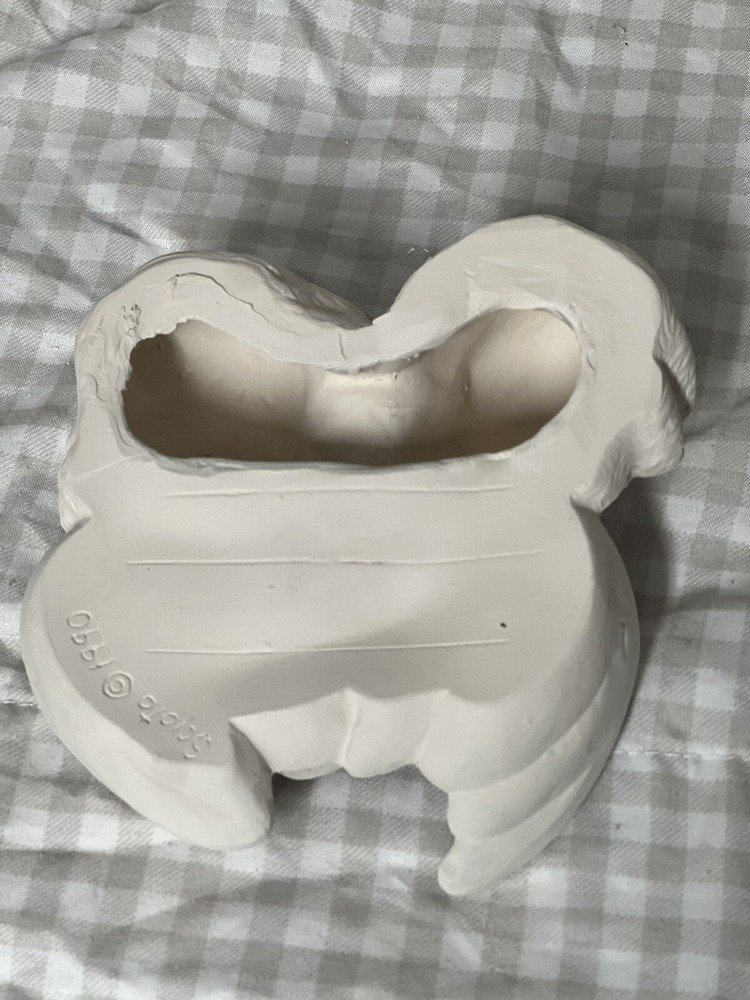 Cherub Wall Plaque Bisque Ready To Paint 5x4