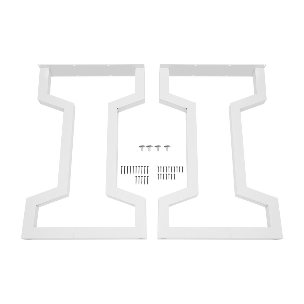 2PCS Steel Table Legs White Table Frame for Coffee Table Dining Table