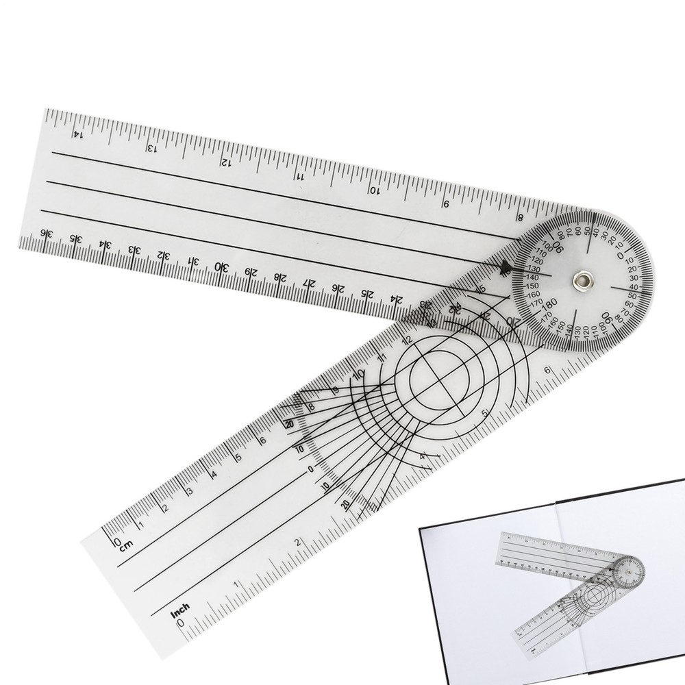 360 Protractor Ruler Goniometer Protractor Ruler Functional Measuring Tool