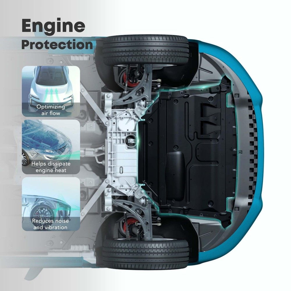 Left Driver Engine Splash Shield Compatible with Elantra 2014-2016 Splash Guard