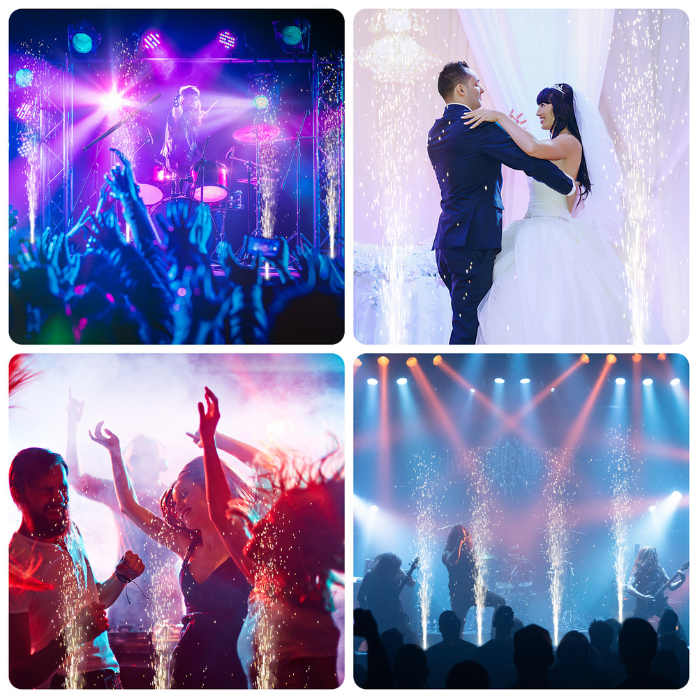 Cold Spark Machine Stage Effect DMX Event Wedding 1200W Firework Machine 8-18FT