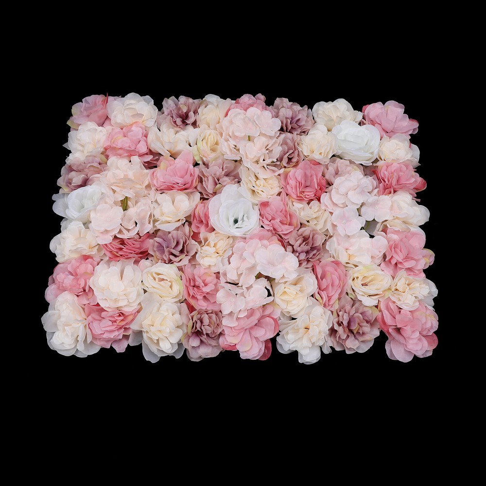12pcs Artificial Flower Wall Panel SPlastic Wedding Backdrop Decor 16''x24''