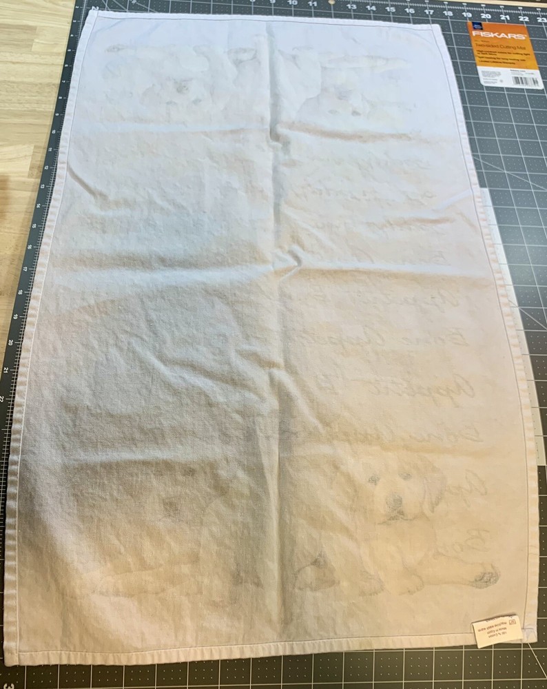 Kitchen Dish Towel Set - Yellow Labrador Puppies - "Bone Appetit"