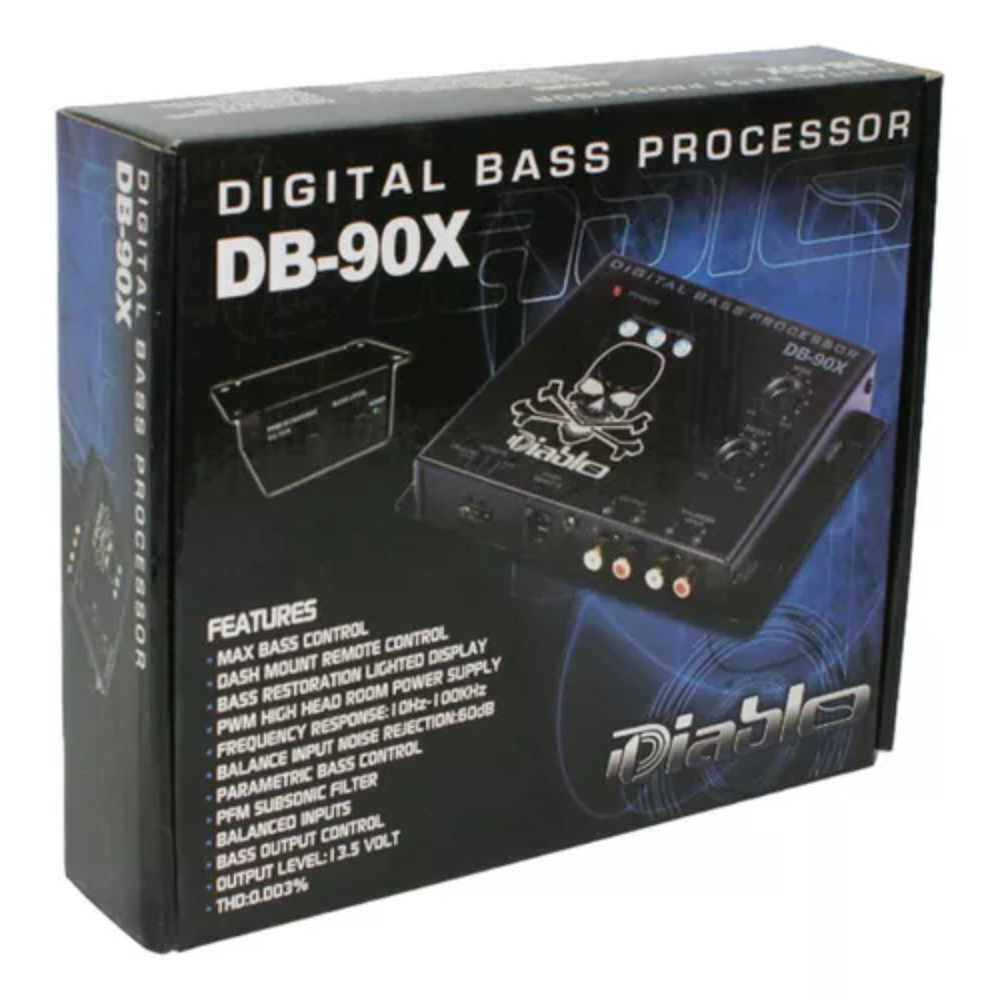 Diablo DB-90X Car Audio Digital Bass Processor w/ Dash Mount Remote Control
