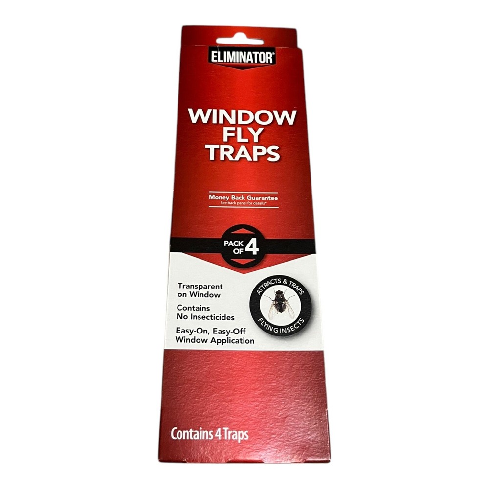 Window Fly Traps by Eliminator Transparent 24 Count