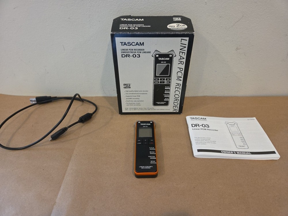 Tascam DR-03 Linear PCM/MP3 Recorder