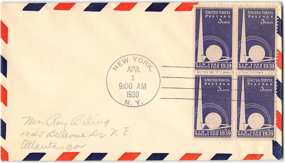 US #853 First Day Cover (FDC), 1939