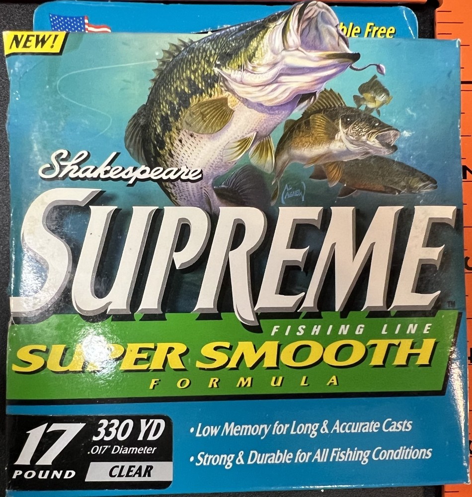 NEW Shakespeare Supreme Super Smooth Fishing Line 17lb.-CLEAR