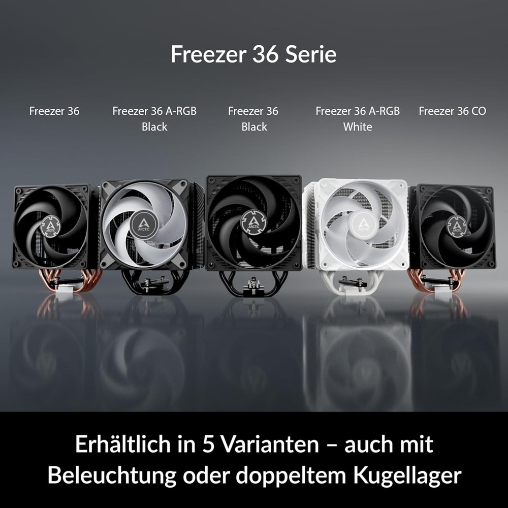 ARCTIC Freezer 36 - Single-tower CPU cooler with push-pull, two pressure-optimis