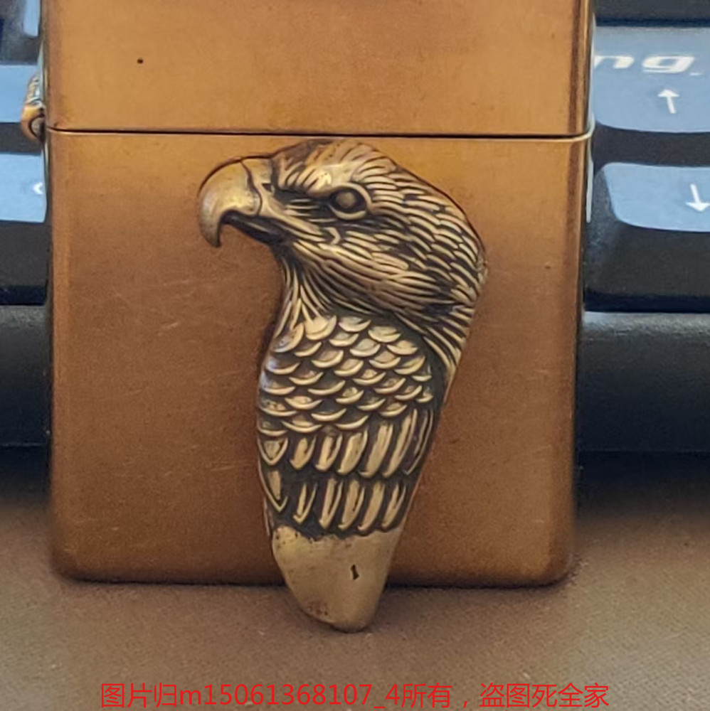 1 piece Brass Eagle Head Statue sticker DIY lighter decoration accessories