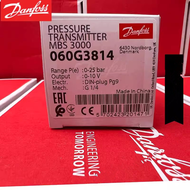 1pcs Danfoss Pressure Transmitter Sensor MBS3000 060G3814 0-25bar