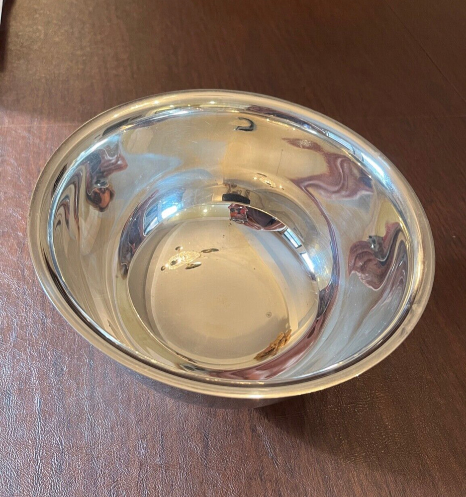 Silver Plated 8" Pedestal Bowl with Pyrex insert-1960's