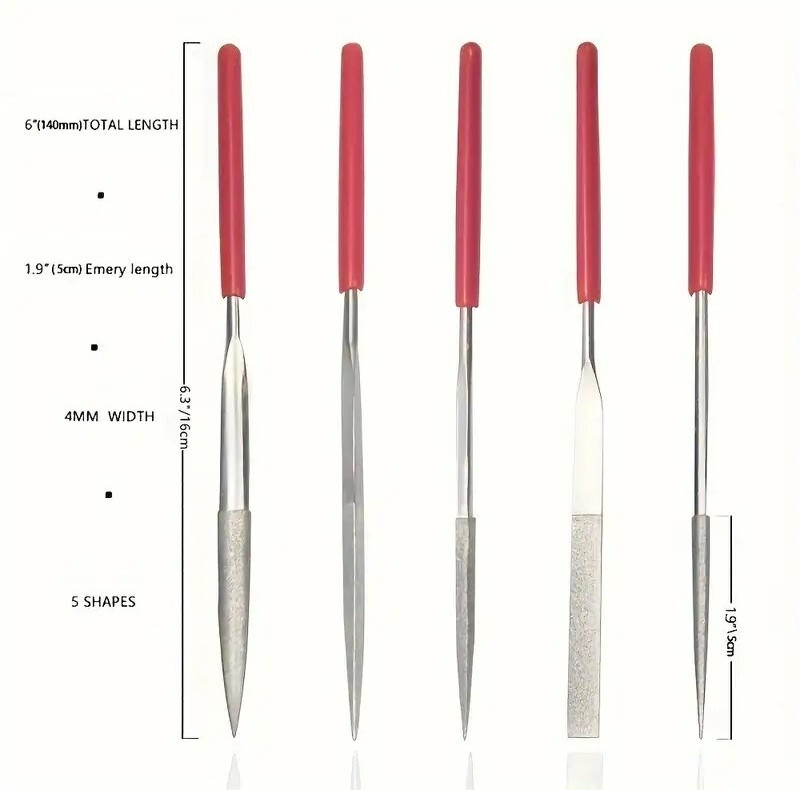 Diamond File set - mini - 5 piece.