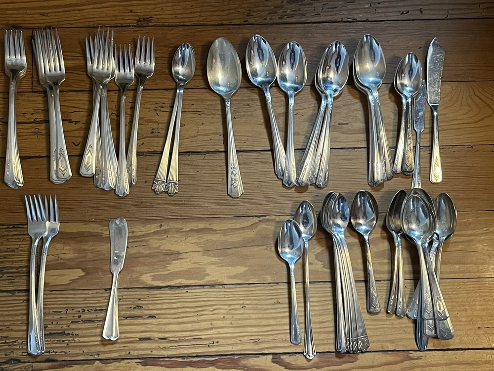 Silver plated Flatware Mixed Large Lot - Antique Vintage