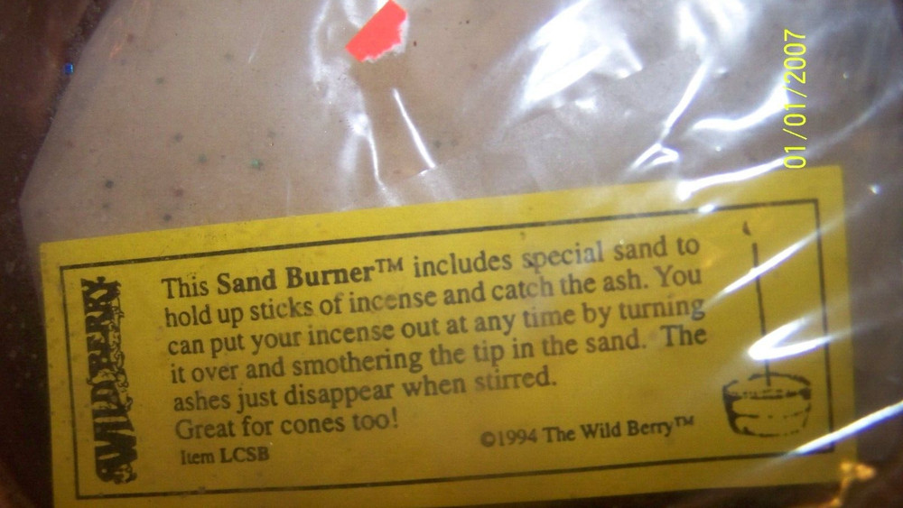 sand burner for incense, in copper pot