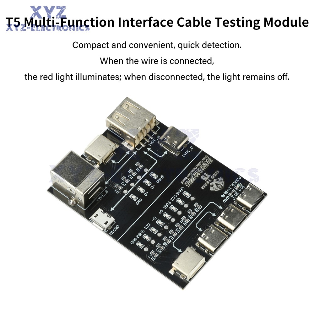 T5 Multifunctional Interface Cable Detection Module Data Cable Abnormal Testing