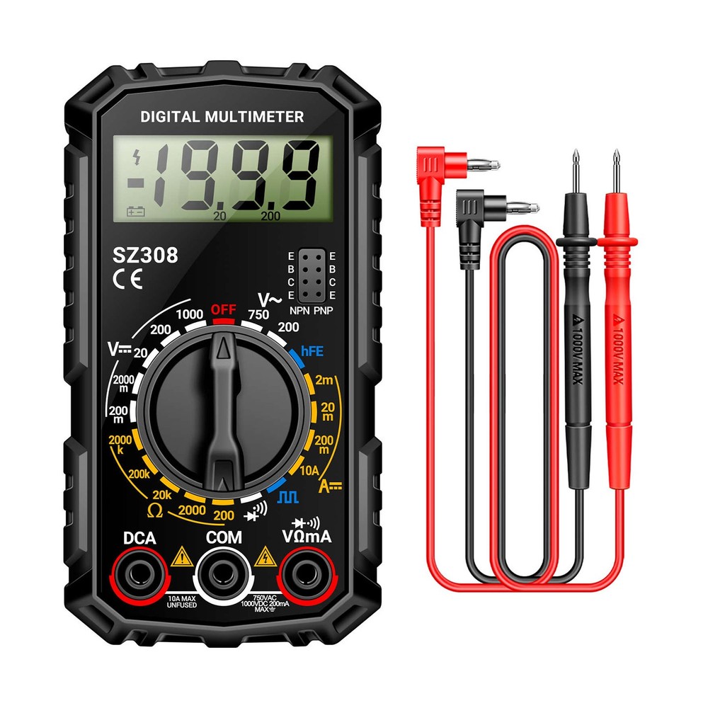 LCD Multimeter with Square Wave for AC DC Voltage Current and Transistor Test