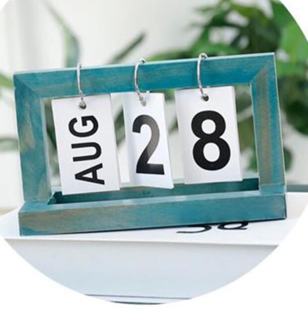 Desk Calendar Office Wooden Desktop