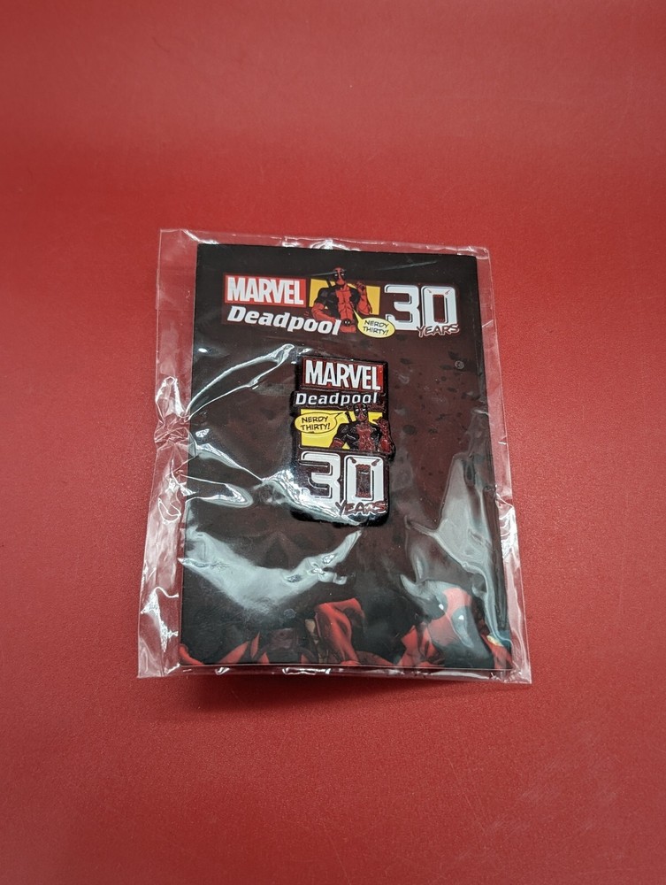 Marvel Comics Deadpool 30 Years Nerdy Thirty! Lapel Pin New MOC