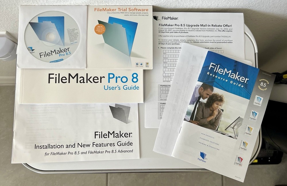 FILEMAKER PRO 8.0 ADVANCED SOFTWARE Upgrade Edition For Windows Mac. Complete