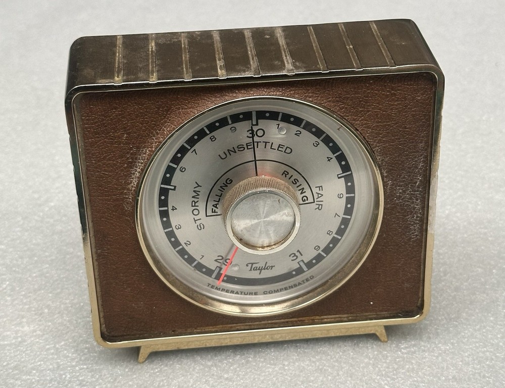 Vintage Baromter Taylor Thermostat Thermometer Weather Forecast Untested.