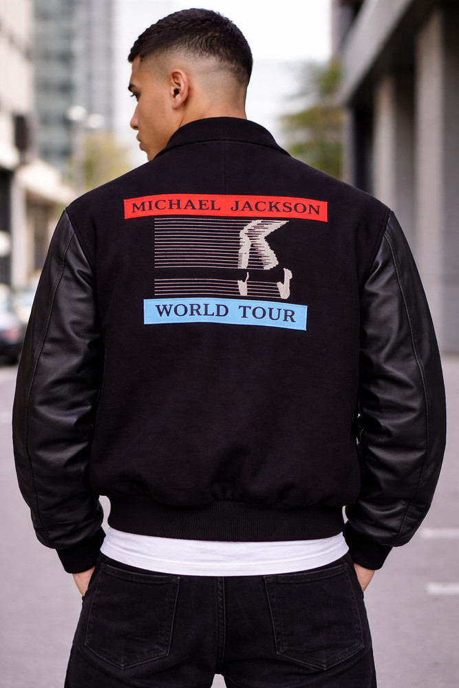Michael Jackson BAD World Tour Varsity Jacket