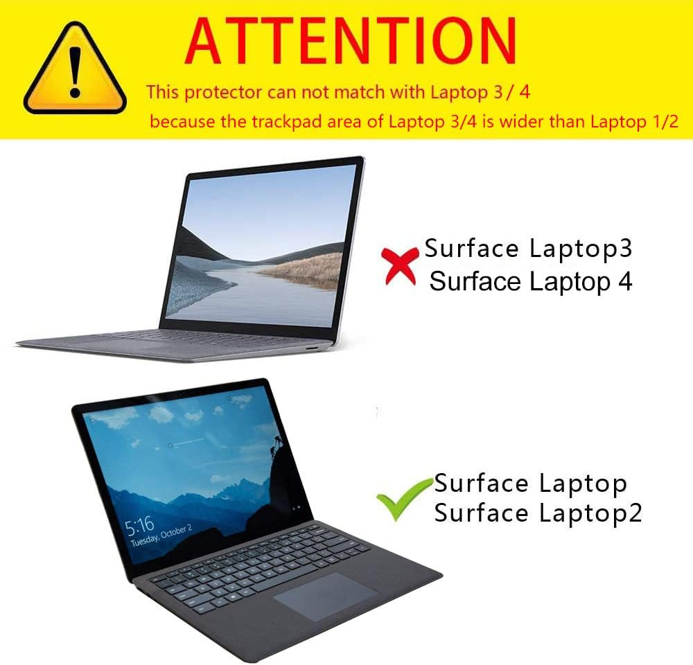 Full Size Keyboard Palm Rest Protector for Microsoft Surface Laptop/Laptop 2 Pal