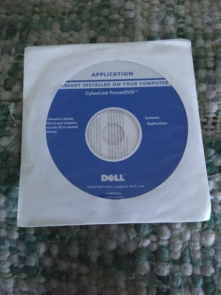 DELL Reinstall disc for cyberlink powerDVD software 2003