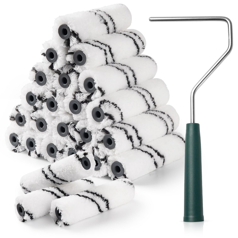 CoatPro Twools Microfiber Paint Roller Covers, 24 4 inch paint roller 24 pack