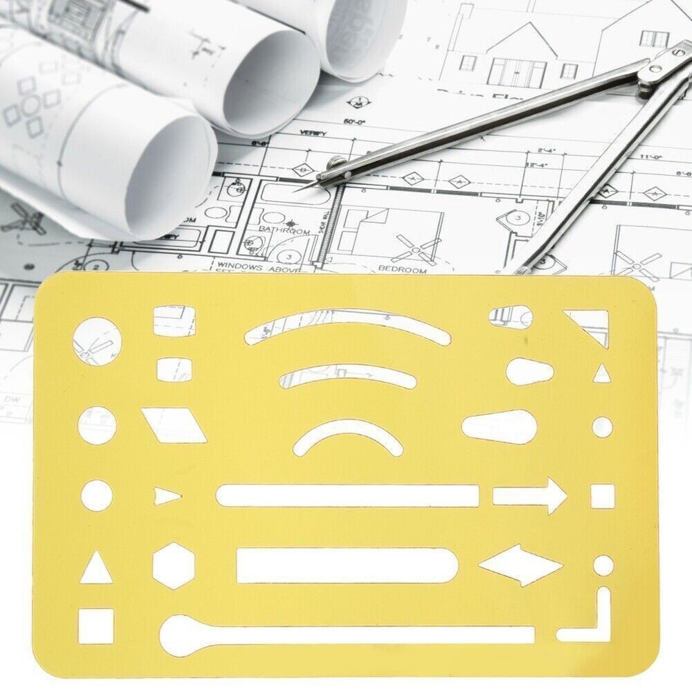 10Pcs 27 Holes Erasing Shield Multipurpose Engineering Drawing Template Pattern