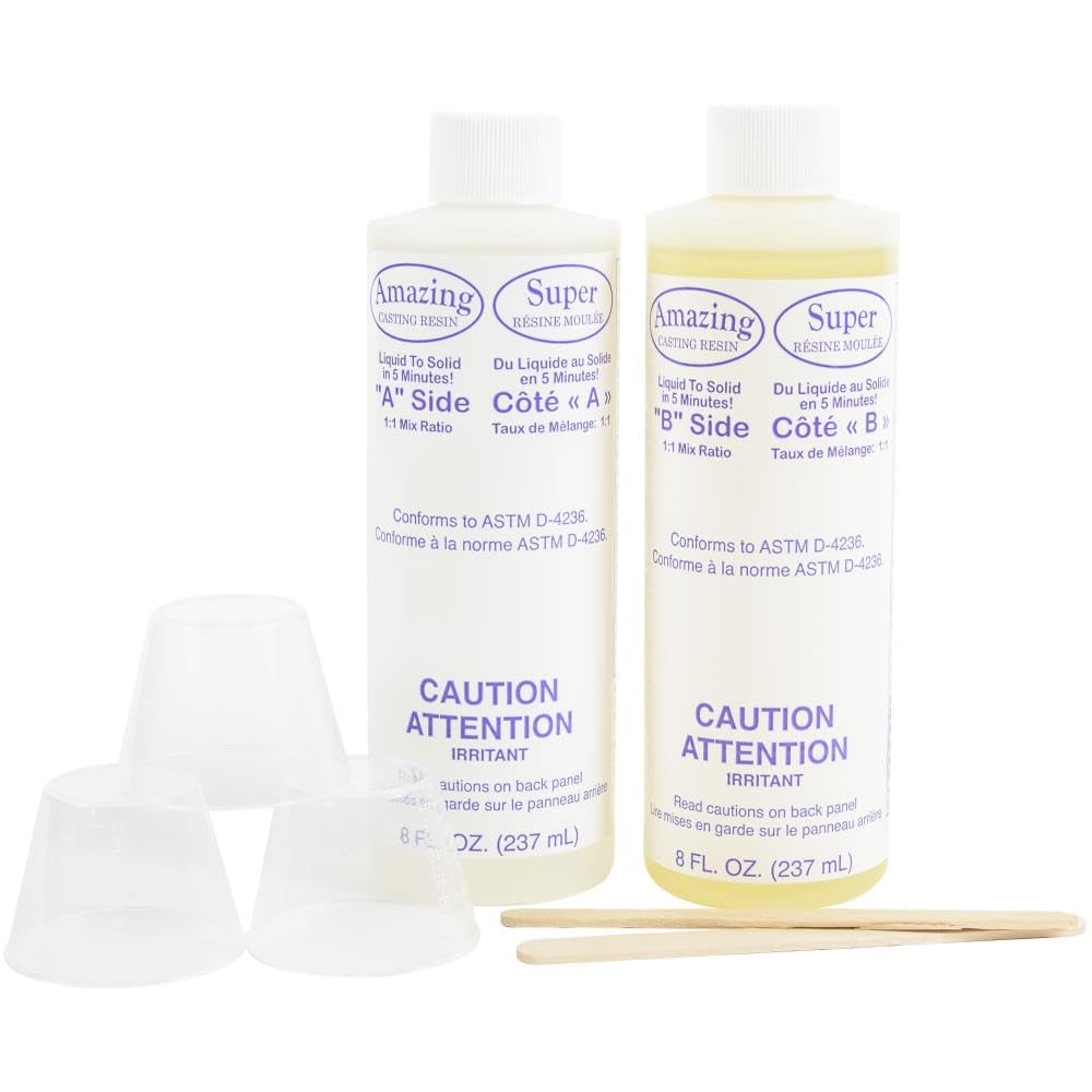 Amazing Casting Resin Kit – Fast-Curing Resin for Mold Making – Includes Two ...