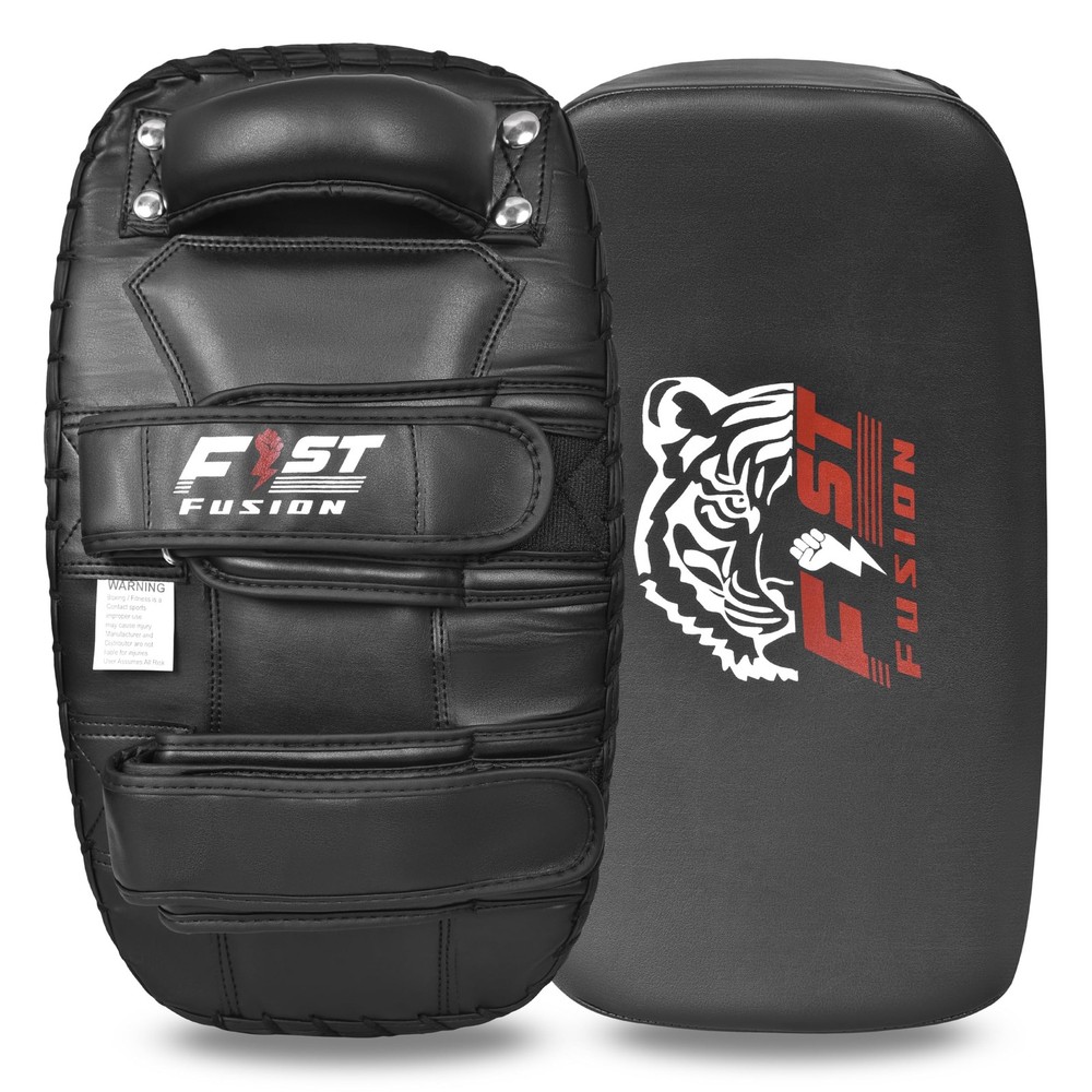 Thai Kick Boxing Pad, Professional Training Strike Shield, Black Leather, MMA...