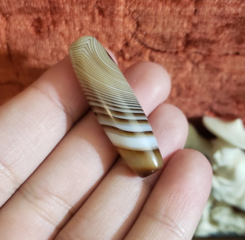 Rare Natural Banded Agate Bead