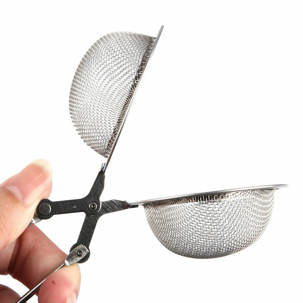 US Tea Mesh Stainless Steel Strainer with Handle (4 Pack) Ball Shape Tea Infuser