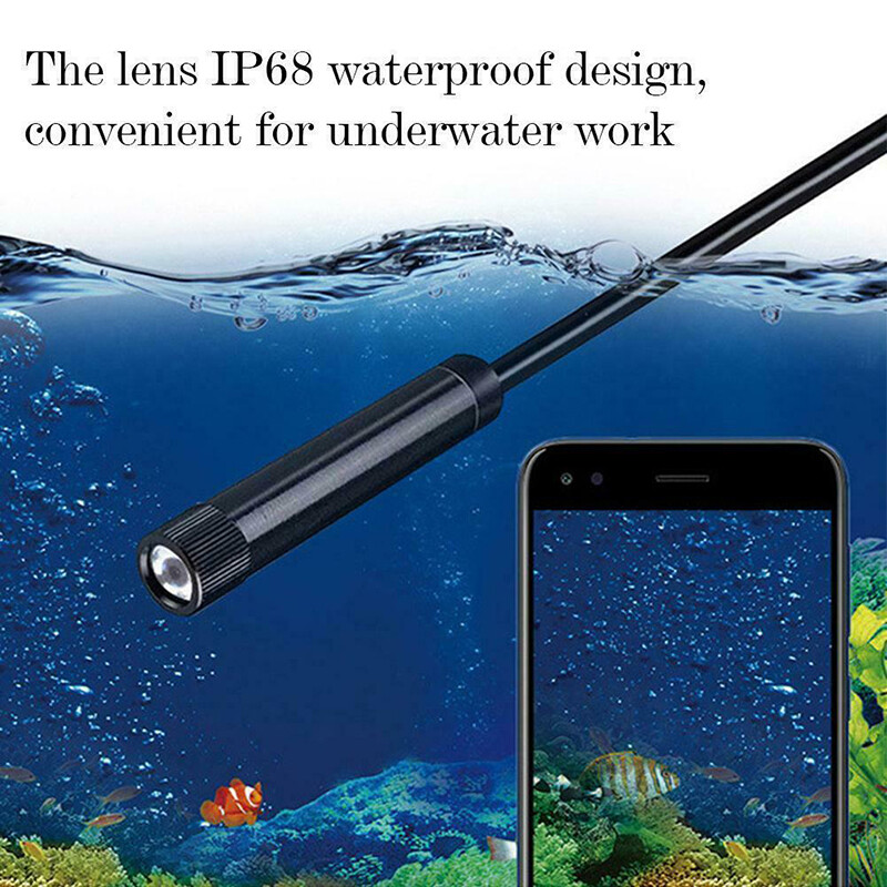 HD 8 LED Endoscope Borescope Inspection WiFi Camera Scope For iPhone Android PC