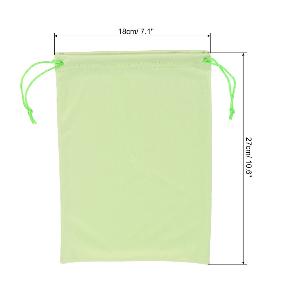 Ski Goggle Bag, Microfiber Snow Goggles Case Drawstring Pouch Green