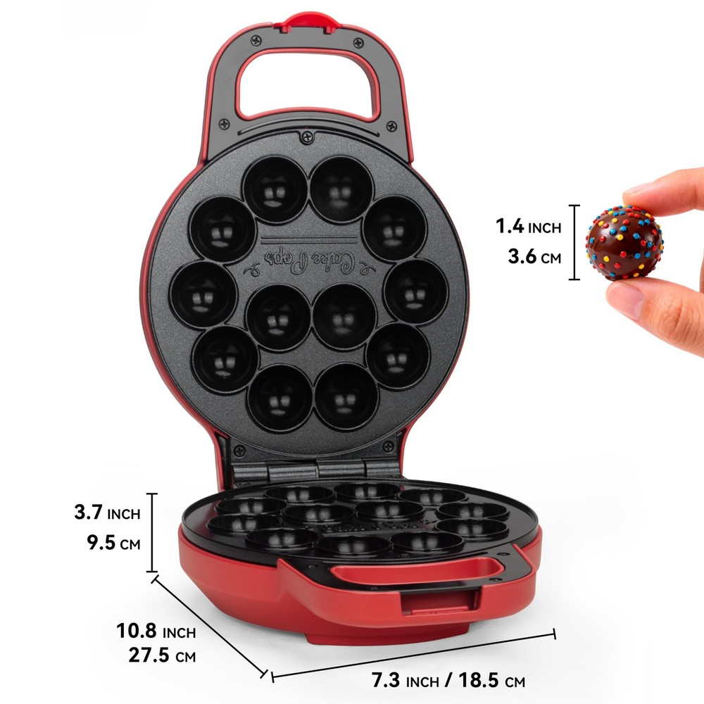 Flip Cake Pop Maker Machine with Ceramic Coating, Make 12 x 1.4 Inch Cake Pop...