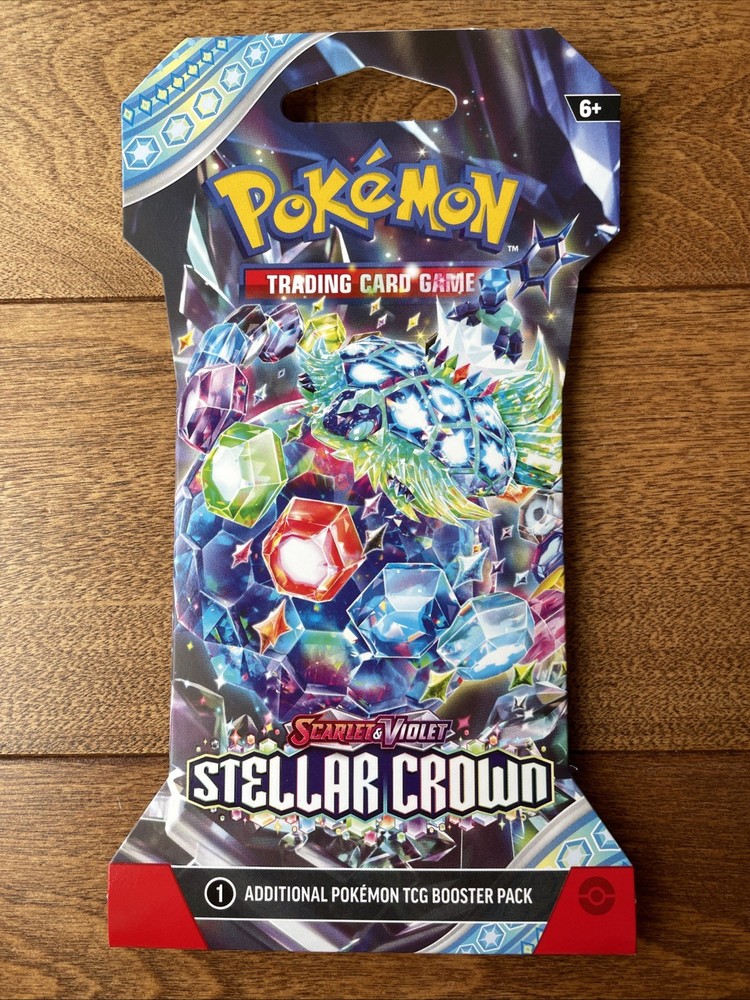 🔥 Pokemon Stellar Crown SLEEVED Booster Pack Random Art