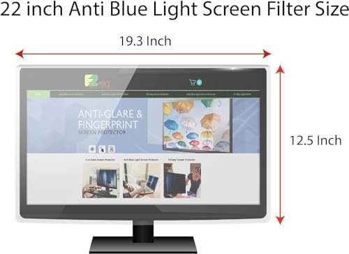 [Pack of 2] Premium Anti Blue Light Screen filter for 22 Inches Computer