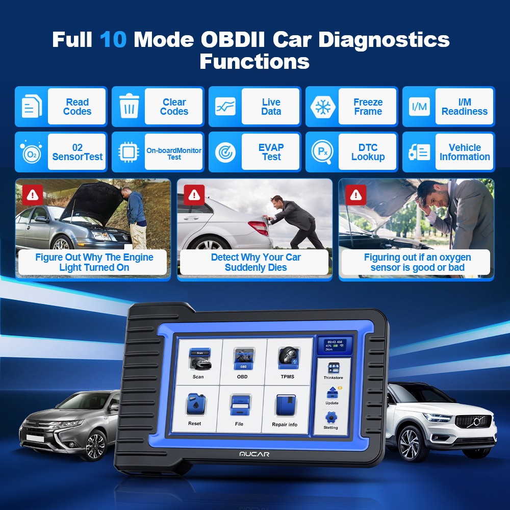 MUCAR VO7 S OBD2 Diagnostic Tool Bluetooth CANFD ALL System Bidirectional 2026