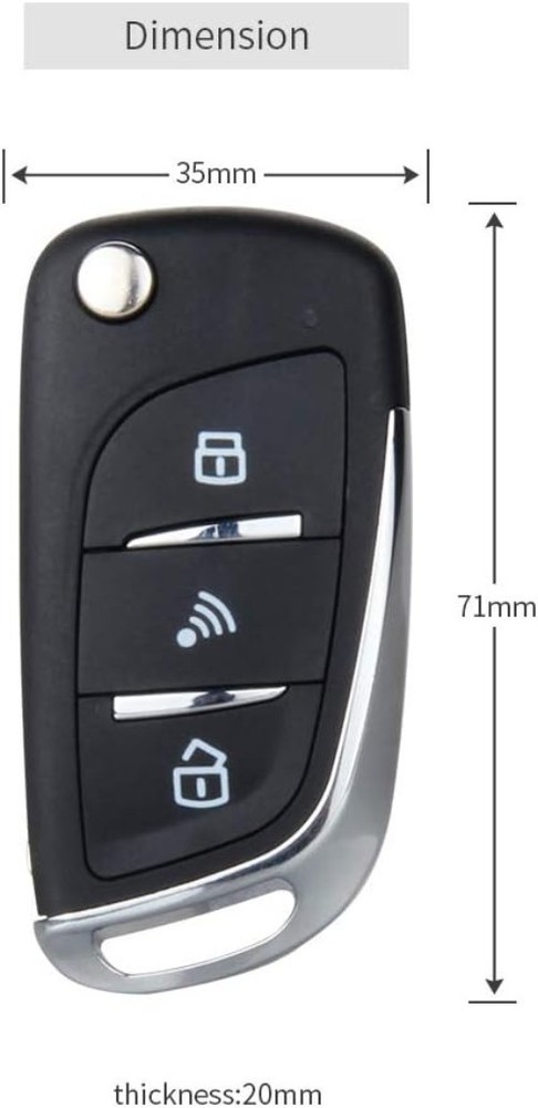 Smart Push Start Keyless Entry Alarm System with Remote - DC12V Vehicle Security