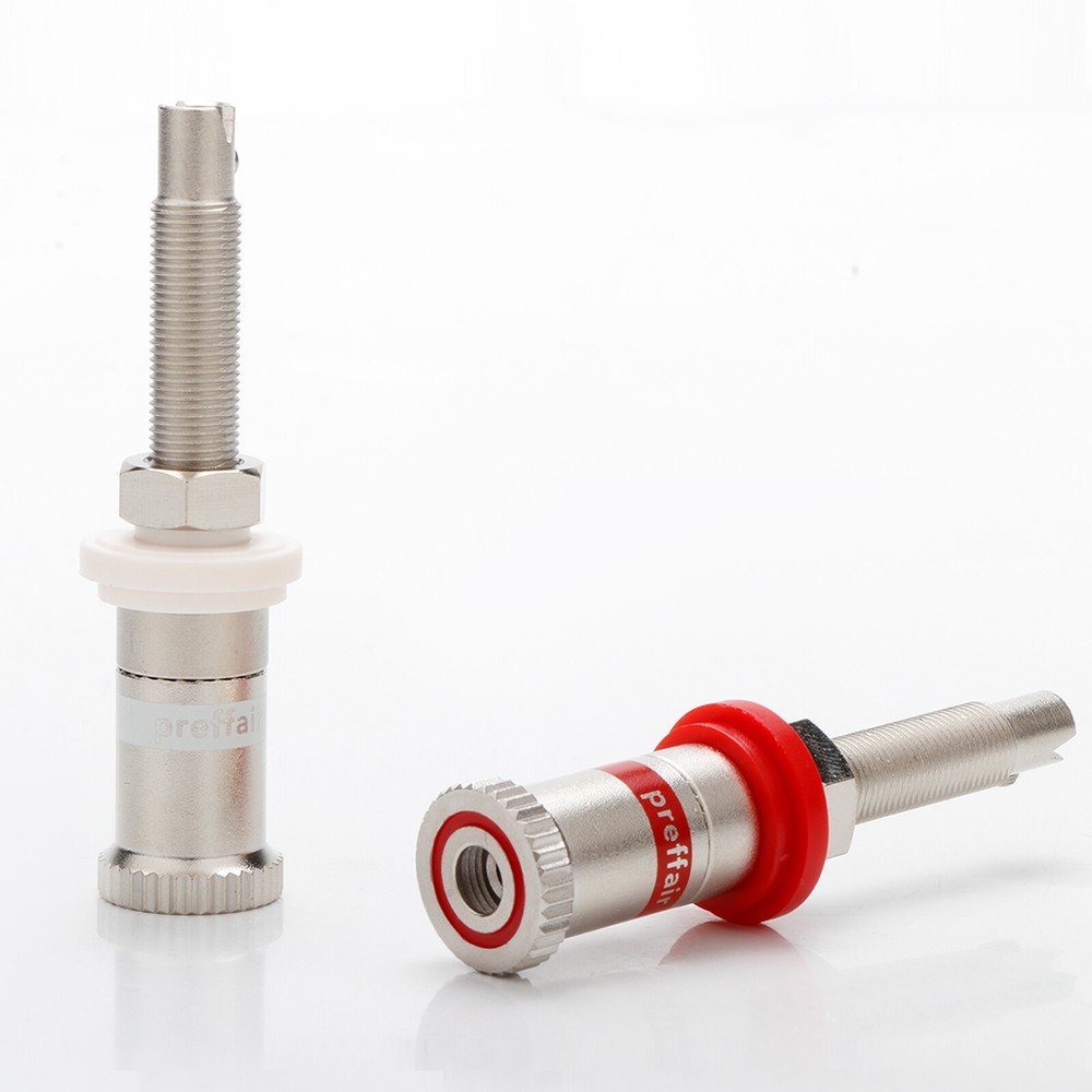 8pcs HIFI Binding Post Rhodium Plating Long Thread Terminal Speaker Plug Adapter