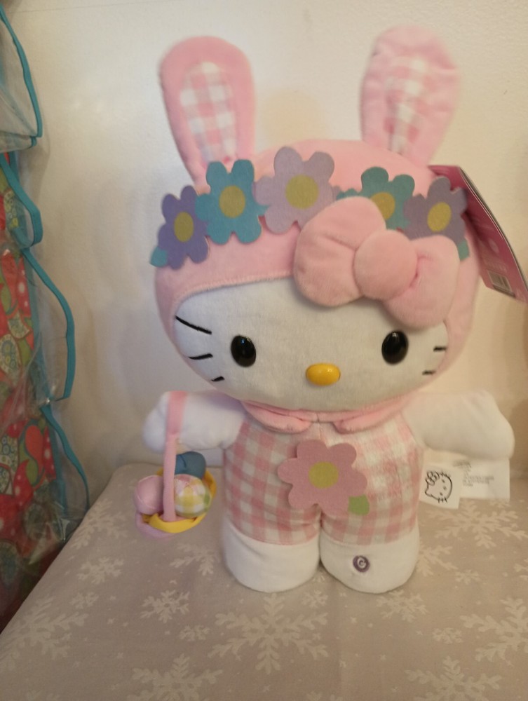 Hello Kitty Easter Animated Musical Side Stepper Greeter Set Of 2